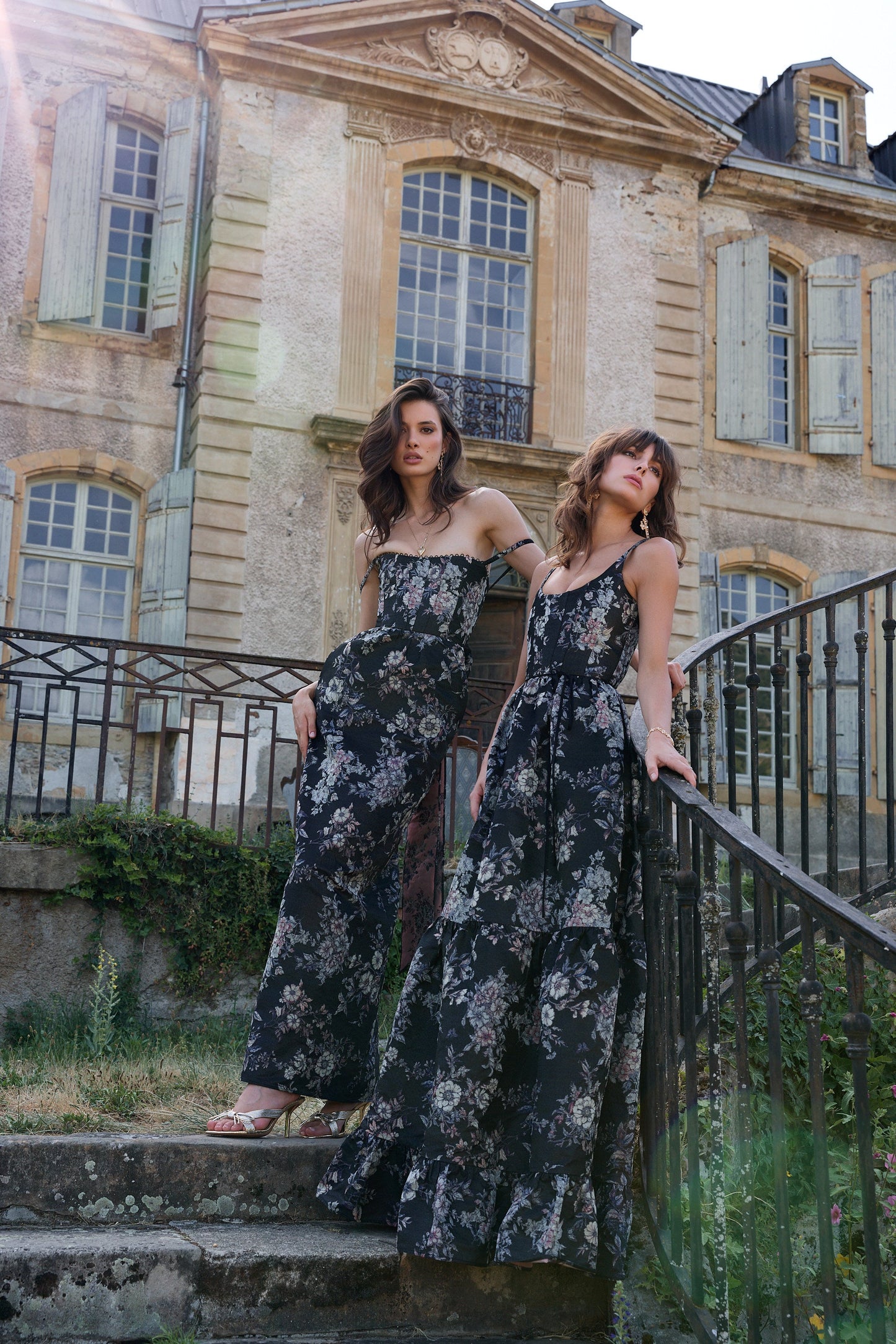 The Cheryl Dress in Black Lilibet Brocade