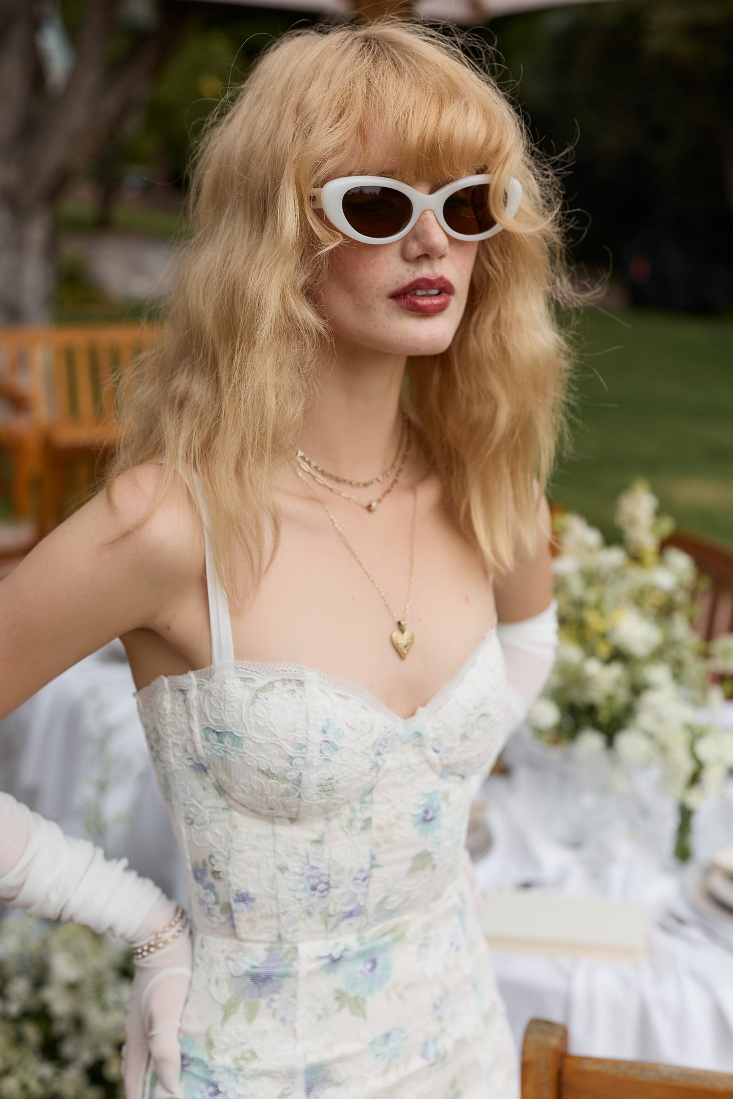 The Ruby Dress in Blue Watercolor Floral